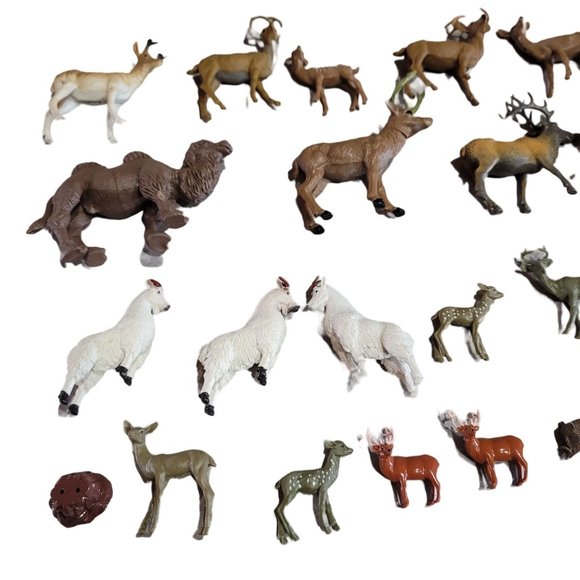Play farm animals deer playhouse, farm, train sets collectible deer cake toppers - Picture 11 of 11